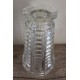 Vase sur pied en Verre ciselé transparent