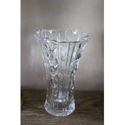 Vase verre ciselé art nouveau fleurs