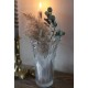 Vase en verre ciselé Roses vintage