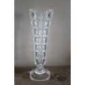 Vase sur pied verre ciselé vintage