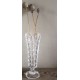 Vase sur pied verre ciselé vintage
