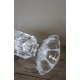 Vase sur pied verre ciselé vintage