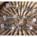 Un Lot de 6 Porte Couteaux Verre ancien transparent trilobé