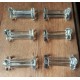 Un Lot de 6 Porte Couteaux Verre ancien transparent trilobé