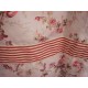 Cabas | Coton neuf Rayures rouges + Fleurs Shabby gris rose + Pois | Création Champêtre Chic